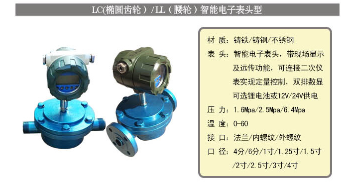 橢圓齒輪流量計(jì)螺紋型規(guī)格2